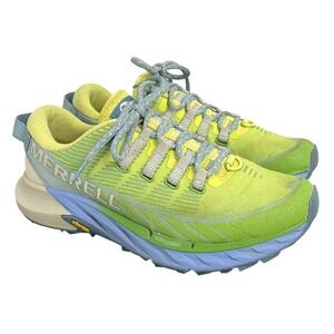 Merrell Agility Peak 4 Womens 7.5 Trail Running Shoes Lime Green Blue J067214